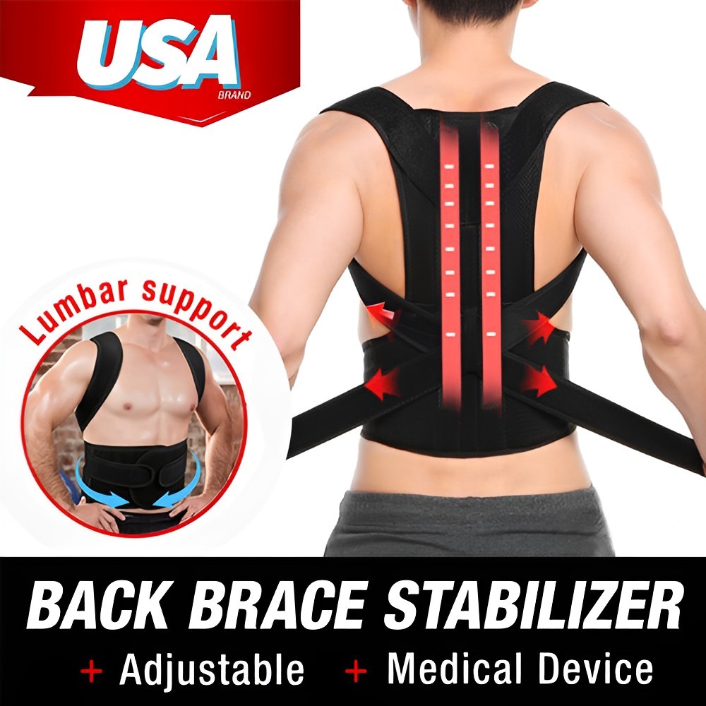 Shoulder & Full Back Brace Posture Corrector for Women/Men for Back Pain Relief