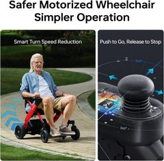 3IN1 Electric Wheelchair Foldable Supports up to 300lbs All Terrain-Tested Good