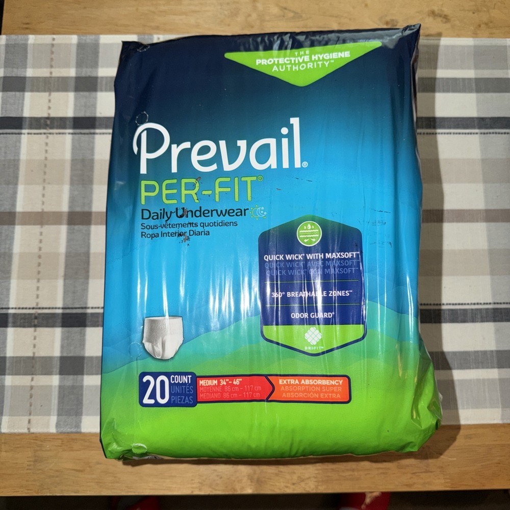 Prevail Per-Fit Unisex Incontinence Underwear Size Medium Bag of 20 (PF-512)