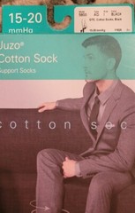 Men’s Juzo Cotton Sock Support Socks 15-20mmHg Black & Khaki Size XS