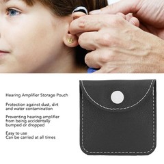 § Black 2pcs Hearing Amplifier Storage Pouch Protective Dust Proof Hearing