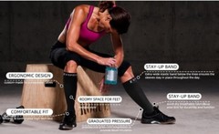 EVOPLECI 20-30mmHg Calf Compression Sleeve Men and Women Wide Brace S Black 63