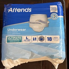 Attends AP0730 Disposable Cloth Diaper – Large, Pack of 18