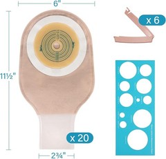 Suministros Para Ostomia, 20 Pcs Bolsas De Colostomia Con Cierre de Abrazadera.