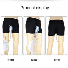 Male Wearable Incontinence Pants Urinal Leg Bag Silicone Urine Funnel Collector