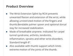Rcai 590 WED Pediatric Wrist Extension Size Child Right