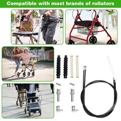 14Pcs Brake Cable Parts for Walkers Replace, Drive Rollator Replacement Parts