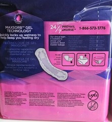 Prevail Daily Incontinent Pad Pack Of 6 Regular 20 count each MODERATE 9.2″120Ct