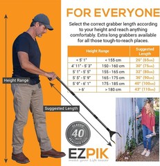 40-Inch Folding Grabber Tool for Seniors with Rotating Grip and Magnetic Claw