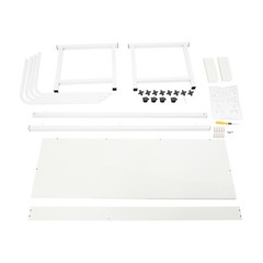 Height Adjustable Overbed Table, Overbed Table with Wheels, Over Bed Desk White