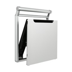 Wall Mounted Folding Shower Bench Aluminum Alloy Silver Rectangular