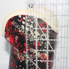 STUNNING BELOW-KNEE LEFT PROSTHETIC SOCKET RED-WHITE-BLACK U.S MARINES GRAPHICS