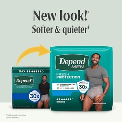 Depend Fresh Protection Adult Diapers – Maximum Comfort, Large Size, 28 Count