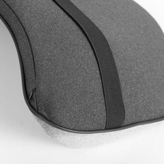 1Piece Ergonomic Lumbar Support Memory Foam Polyester Gray -Universal Fit,22CU05