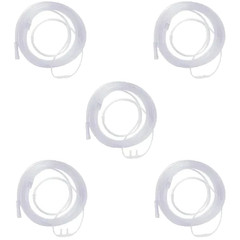 Box of 5 (FIVE) 7FT Adult Flexible Tip Soft Nasal Oxygen Cannulas Clear 16Soft7