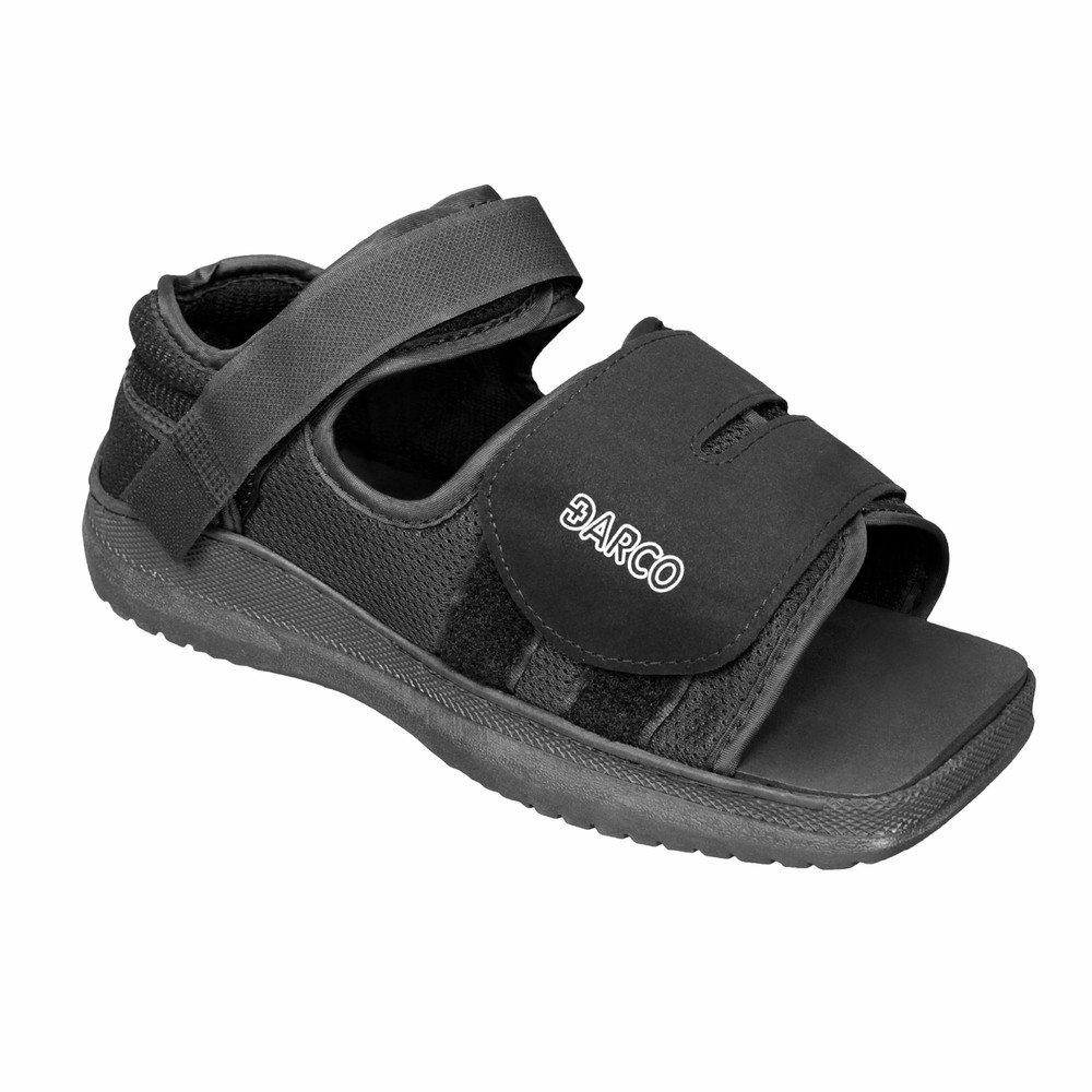 MedSurg Black Post-Op Shoe Small Strapless Forefoot Closure MQW1B