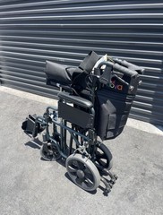NOVA Lightweight Transport Chair, 300lbs Capacity, 12” Rear Wheels, OPENBOX BLUE