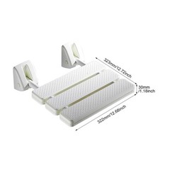 Folding Wall-Mounted Shower Seat, Durable Slip-Proof Bathroom Stool Chair, Space