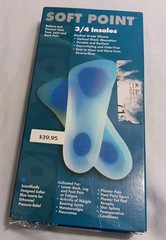 SOFT POINT- Pre-Molded Orthotic 3/4 Arch Support Insole Medical Grade Silicone