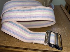 Posey 6531 54″ White Pink Blue Gait Belt Transfer Assist Cotton Web New W/o Pkg