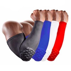 Honeycomb Elbow Pads Crashproof Sport Basketball Shooting Support Arm Sleeve LK