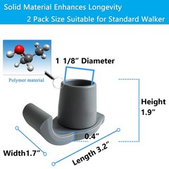 Walker Ski Glides – 2 Pack Universal Fit Walker Accessories for Seniors Folding