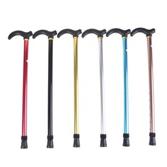 Aluminum Alloy Adjustable Walking Stick 75-90cm Anti-Skid Hiking Cane Height