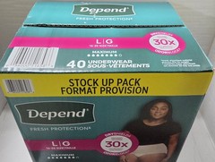 Depend Fresh Protection Women’s Underwear, Large, 40ct STOCK UP PACK NEW IN BOX