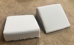 2 Brentwood Home Wedge Pillows 10” – Gray 24x24x10 Medium Firm