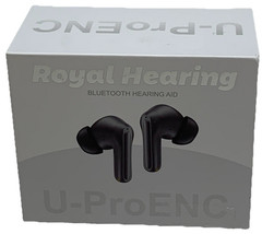 Royal Hearing 5.3 Wireless Bluetooth Hearing Aid w/Charging Case Model U-ProENC