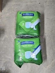 (2)Adult Diapers Extra Heavy Absorbency L 56in-56in 20 Count FitRight Waist Size