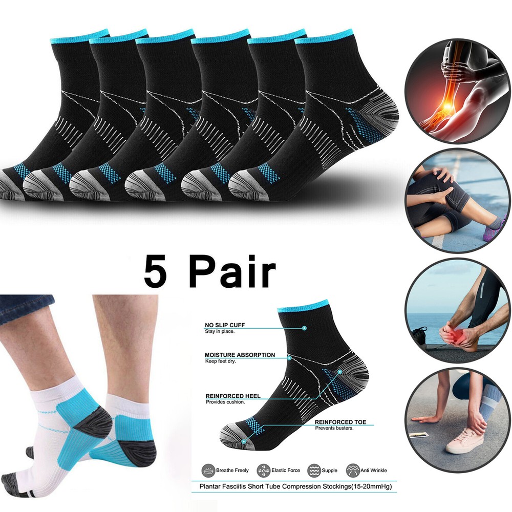 Compression Socks Ankle Support Sleeves Brace Foot Pain Relief Plantar Fasciitis