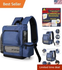 Navy Blue O2TOTES Backpack for Inogen G5/Rove 6 – Water Resistant & Functional