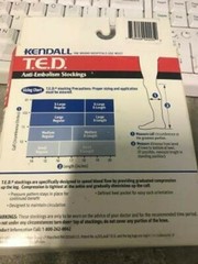 3X T.E.D. White Anti Embolism Knee Length Medium Stockings Closed Toe #2952