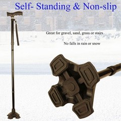Standing Quad Support Cane Tip Mobility Quadpod Walking Stick Base Stabilizer