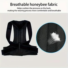 Adjustable Posture Corrector Low Back Support Shoulder Brace Belt for Men Women