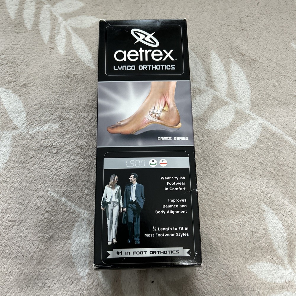 Aetrex Lynco Foot Orthotics Insoles For Mens Dress Shoes Model L500 Size 7 3/4