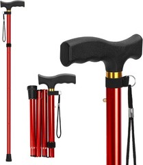 Aluminum Folding Walking Cane – 37-Inch Adjustable Canes for Elderly & Disabled