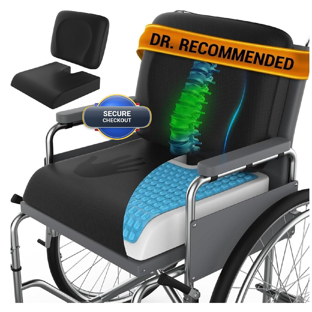 Wheelchair Cushion For – Set 18X16 Anti-Slip Wheelchair Seat Cushions