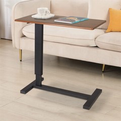 Adjustable Overbed Table Hospital Bed Table Laptop Desk Wheels Food Tray Stand