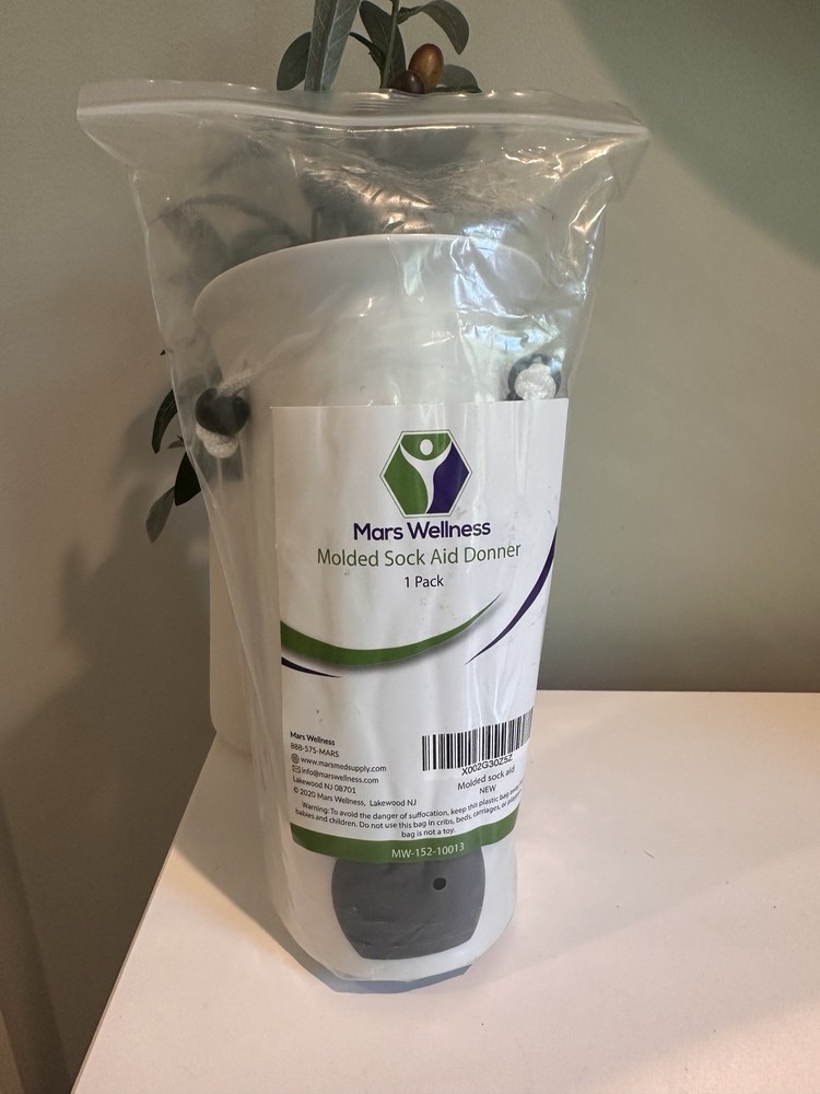 Mars Wellness Molded Sock Aid Donner – Assistive Living Sock Helper – New in Bag