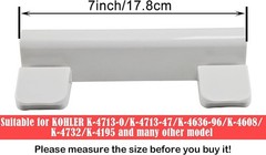 Toilet Seat Hinge Kit for Elongated 7 inches (L) x 1.26 (W), White