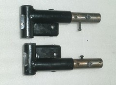 SET OF 2 WHEELCHAIR HINGE BRACKETS VERY GOOD AS PICTURE