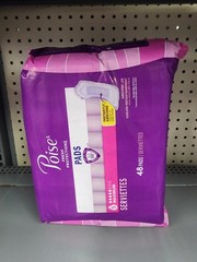 Poise Ultimate Incontinence Pads for Women – Long, 48 Count