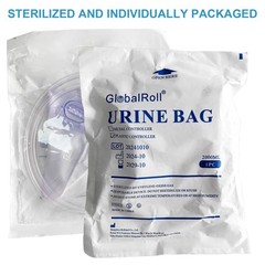 Urinary Drainage Bag with Anti-Reflux Chamber, Bedside Drainage Bag 2000 mL w…