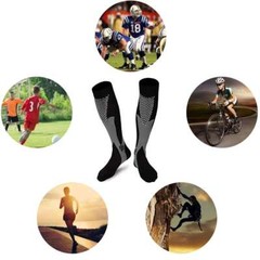 3 pair Athletic Compression Socks, Support for Running, Cycling, and Sports