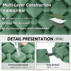 Inflatable Seat Cushion Ultralight, Compact Air Pad with Storage Bag Travel