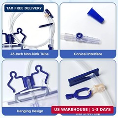 5 Pack Urinary Drainage Bag, 2000mL Anti-Reflux Catheter Bag with Drainage Tube,