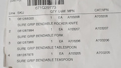 4 Pc Sammons Preston Sure Grip Fork Knife Spoon Aid Utensil Silverware Bendable