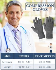 SATINIOR 5 Pairs Arthritis Large, Black, Gray, Beige, Pink, Purple